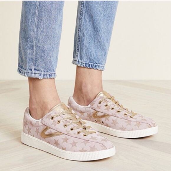 Tretorn Shoes - Tretorn Nylite 25 Pink Star Galaxy Sneakers